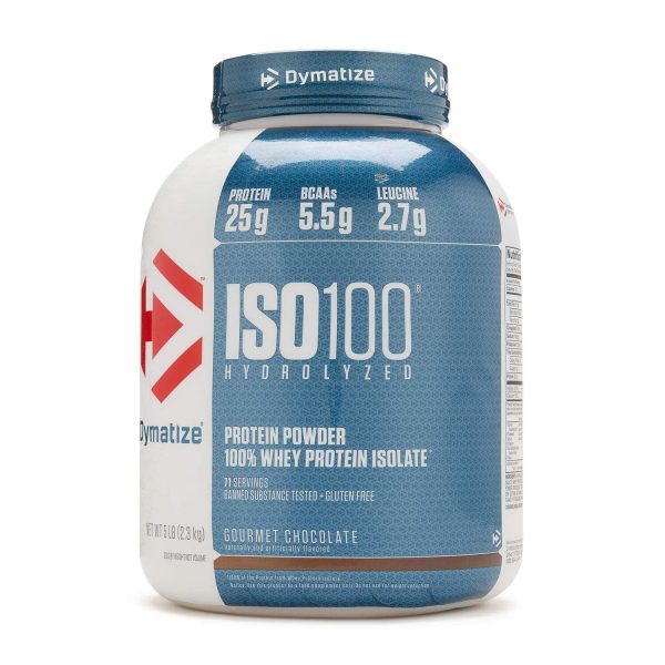 DYMATIZE ISO 100 Whey Protein 5 lbs (2.3 kg, Gourmet Chocolate)