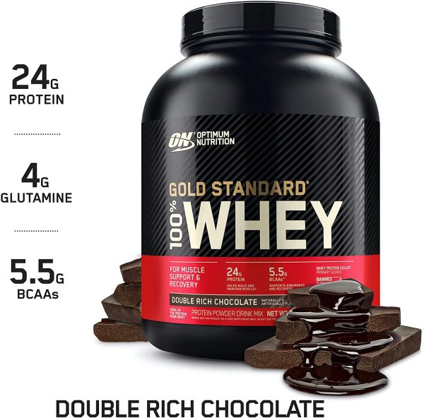 Optimum Nutrition (ON) Gold Standard 100% Protein Powder (2.27 kg, Double Rich Chocolate) - Image 2