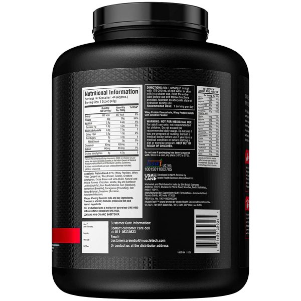 Muscletech Nitrotech Ultimate Muscle Building Formula Whey Protein ( 2 kg , Milk Chocolate) - Image 3