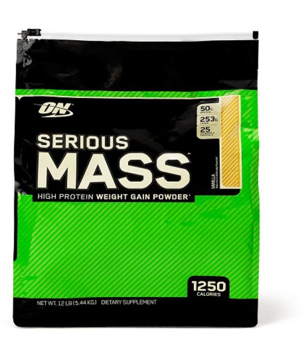 Optimum Nutrition (ON) Serious Mass Gainers 12 lbs (5.44 kg, Vanilla )