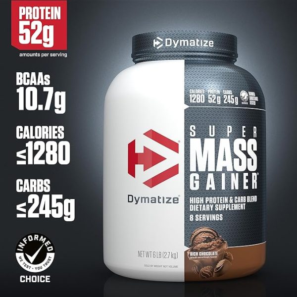 DYMATIZE Super Mass Gainers 6 Lbs (2.7 kg, chocolate) - Image 2