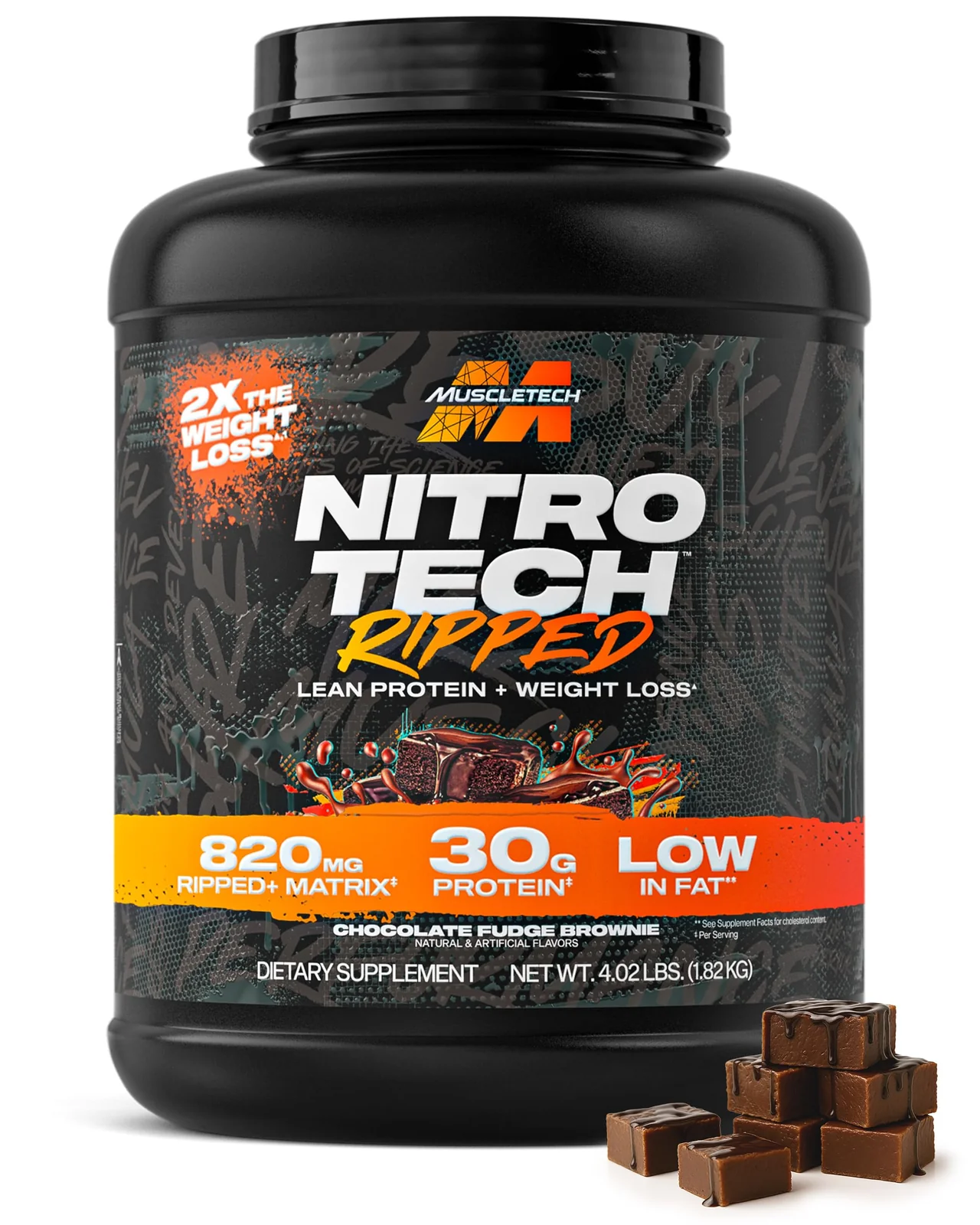 Muscletech Nitrotech Ripped 4LB ( 1.8 kg ) Chocolate